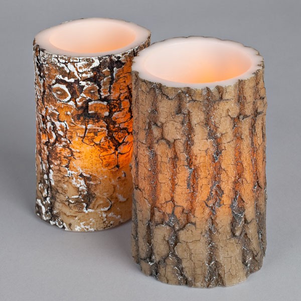 Modern Wood Looking Candles 