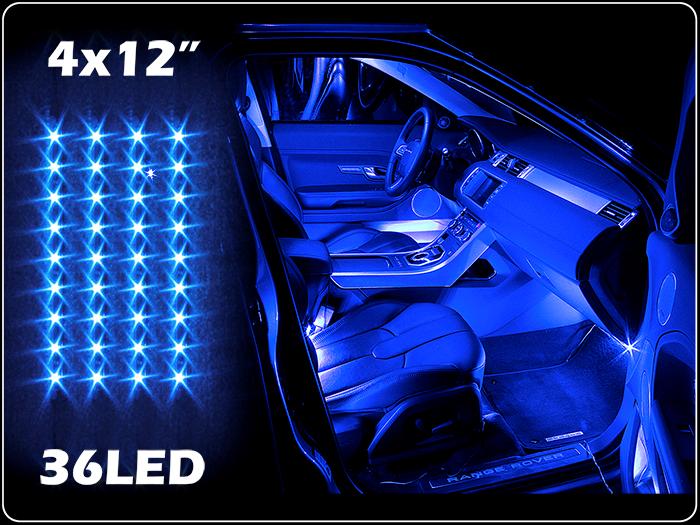 Blue 36 LED Car Interior Seat Dashboard Trunk Underglow Neon Accent