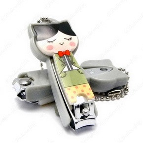 S0209-28 ( x1) Cute Cartoon Nail Finger Clipper Scissor w/ Key Chain Cutter Kid - Bild 2 von 11
