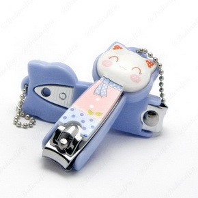 S0209-28 ( x1) Cute Cartoon Nail Finger Clipper Scissor w/ Key Chain Cutter Kid - Bild 3 von 11