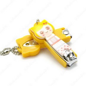 S0209-28 ( x1) Cute Cartoon Nail Finger Clipper Scissor w/ Key Chain Cutter Kid - Bild 10 von 11