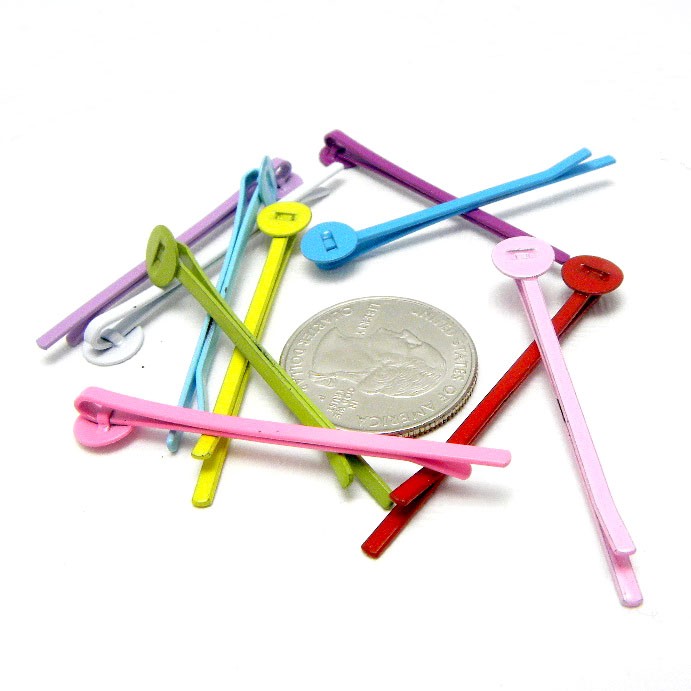 S0130 x 15/25/50 pcs Wholesale Metal Hair Clips Clamps w/Pad DIY Craft 51mm Lady