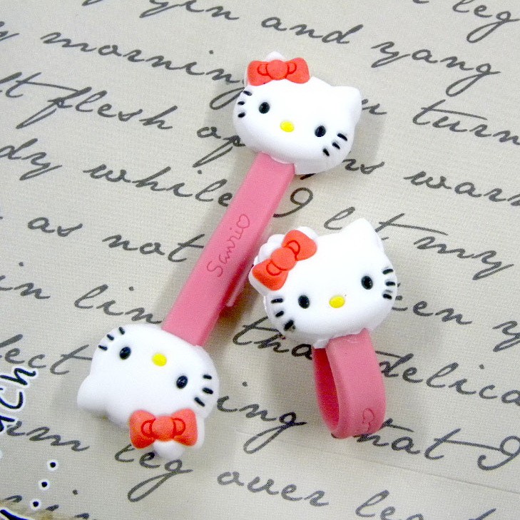 A0863P x 2pcs Cartoon Kitty Bear Wire Cord Holder Winder Cable Organizer Iphone - Bild 8 von 24