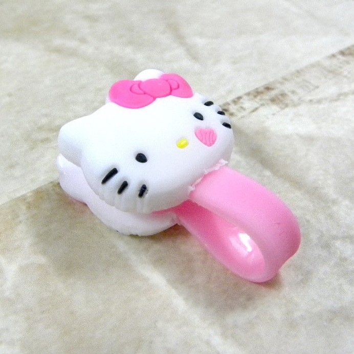 A0863P x 2pcs Cartoon Kitty Bear Wire Cord Holder Winder Cable Organizer Iphone - Bild 9 von 24