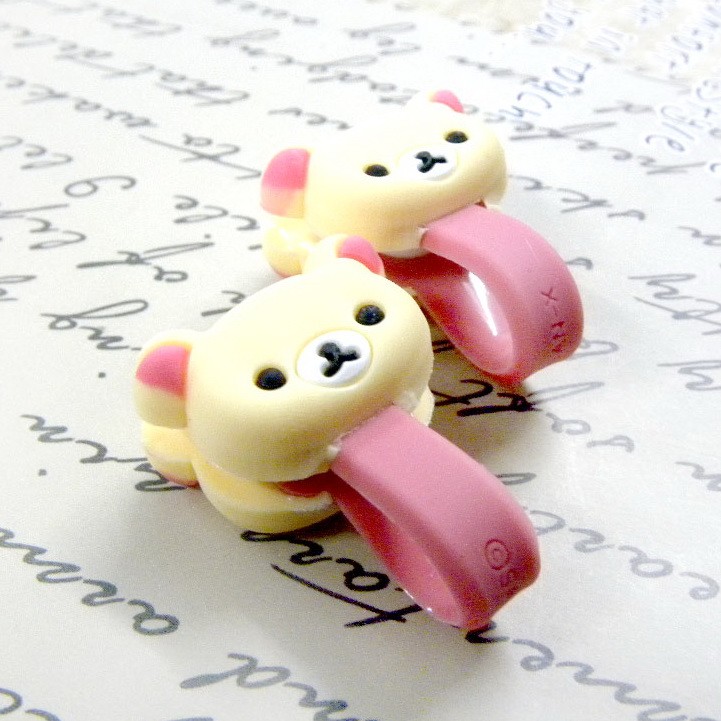 A0863P x 2pcs Cartoon Kitty Bear Wire Cord Holder Winder Cable Organizer Iphone - Bild 11 von 24