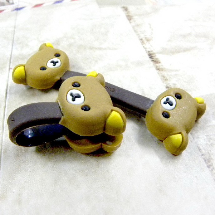 A0863P x 2pcs Cartoon Kitty Bear Wire Cord Holder Winder Cable Organizer Iphone - Bild 12 von 24