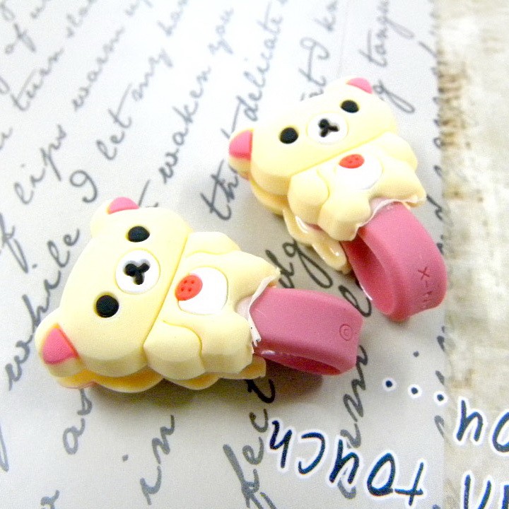 A0863P x 2pcs Cartoon Kitty Bear Wire Cord Holder Winder Cable Organizer Iphone - Bild 14 von 24