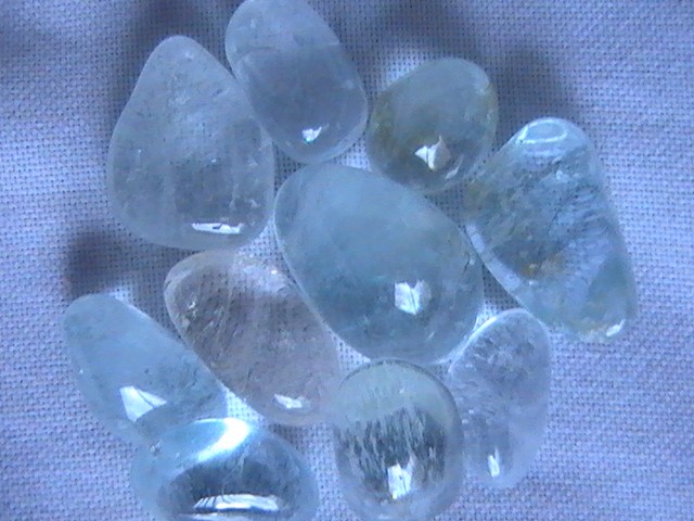 CLEAR -BLUE TOPAZ CRYSTAL POLISHED TUMBLED STONE | eBay