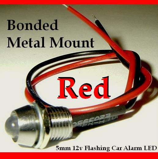 12v RED Flashing Dummy Fake Car Alarm Dash LED Light mm eBay