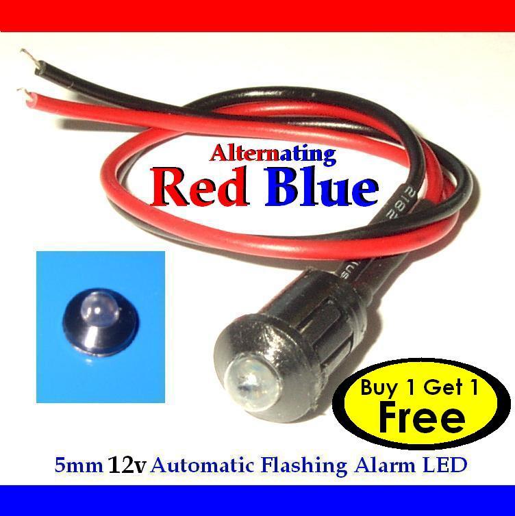 12v Flashing RED BLUE Dummy Fake Car Alarm LED Light pm eBay