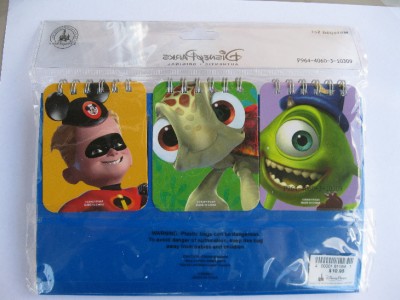 pixar characters list. Disney World ~ 6 Pack Notepads Pixar Characters ~ NEW! | eBay