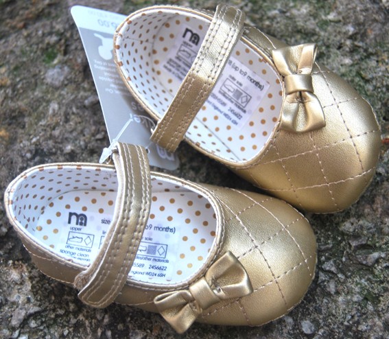 Gold Mary Jane toddler baby girl shoes UK size 2 3 4 eBay