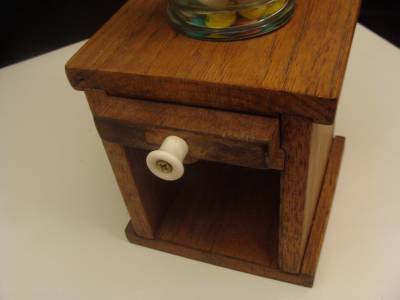 Gumball Nut Candy Holder Dispenser Machine Handcrafted Wood with