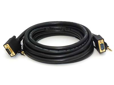 Computer Monitor Cord on 15 Foot Vga Computer Monitor Cable Male To Male Audio Ebay