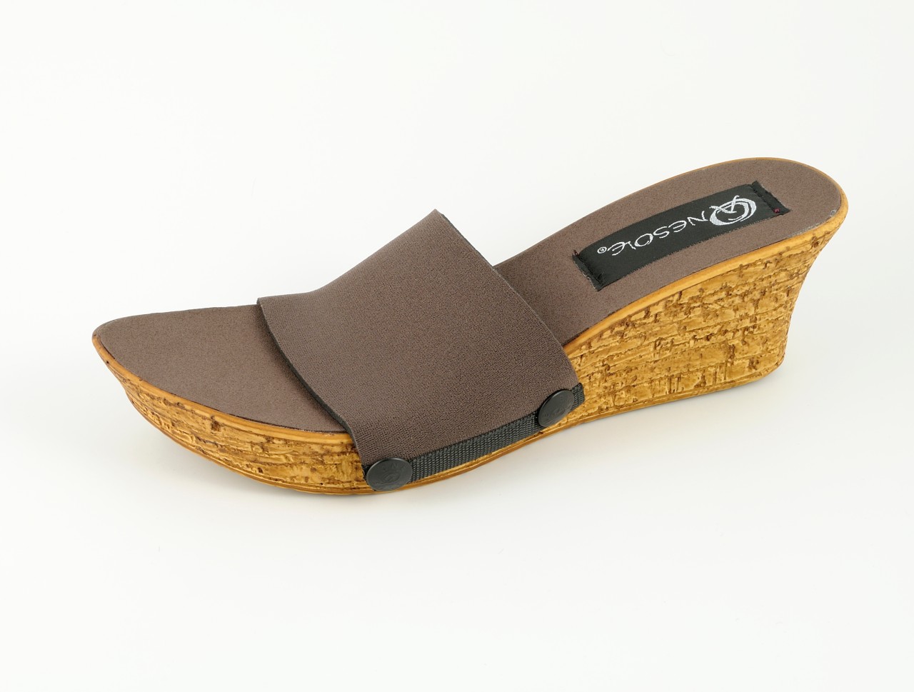 Onesole Interchangeable Elegance Sandal with Brown Top Wedge Cork 