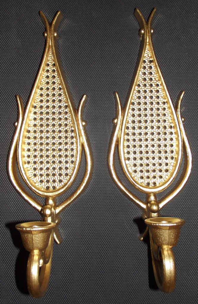 Vintage Pair Homco Home Interior Candle Wall Sconces Plaques Picture Accents eBay
