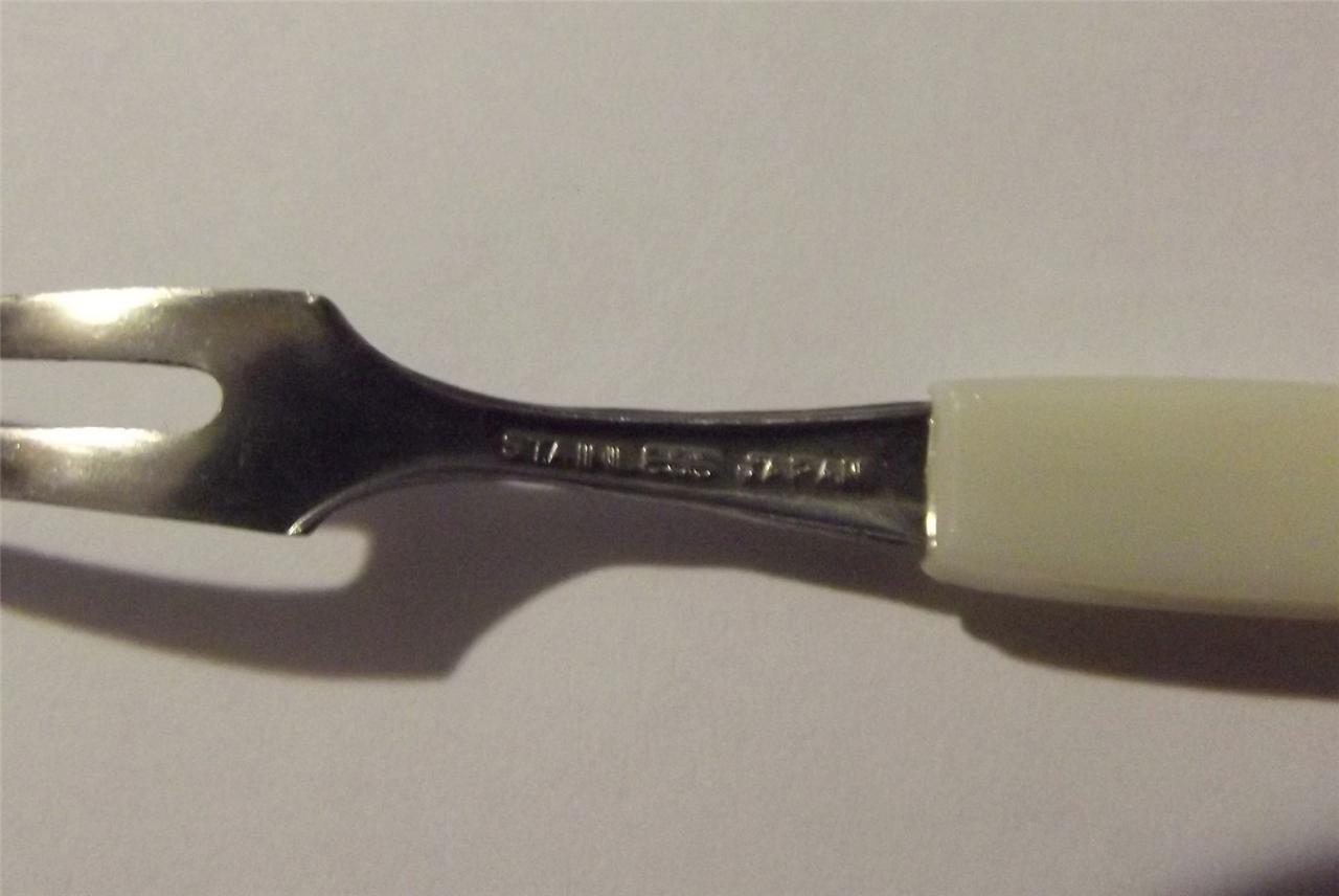 Set Vintage Hors d'oeuvre Forks Little Forks Japan Bakelite Handle w/Box