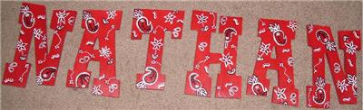 Custom Hand Painted Wood Wooden Hanging Wall Letters