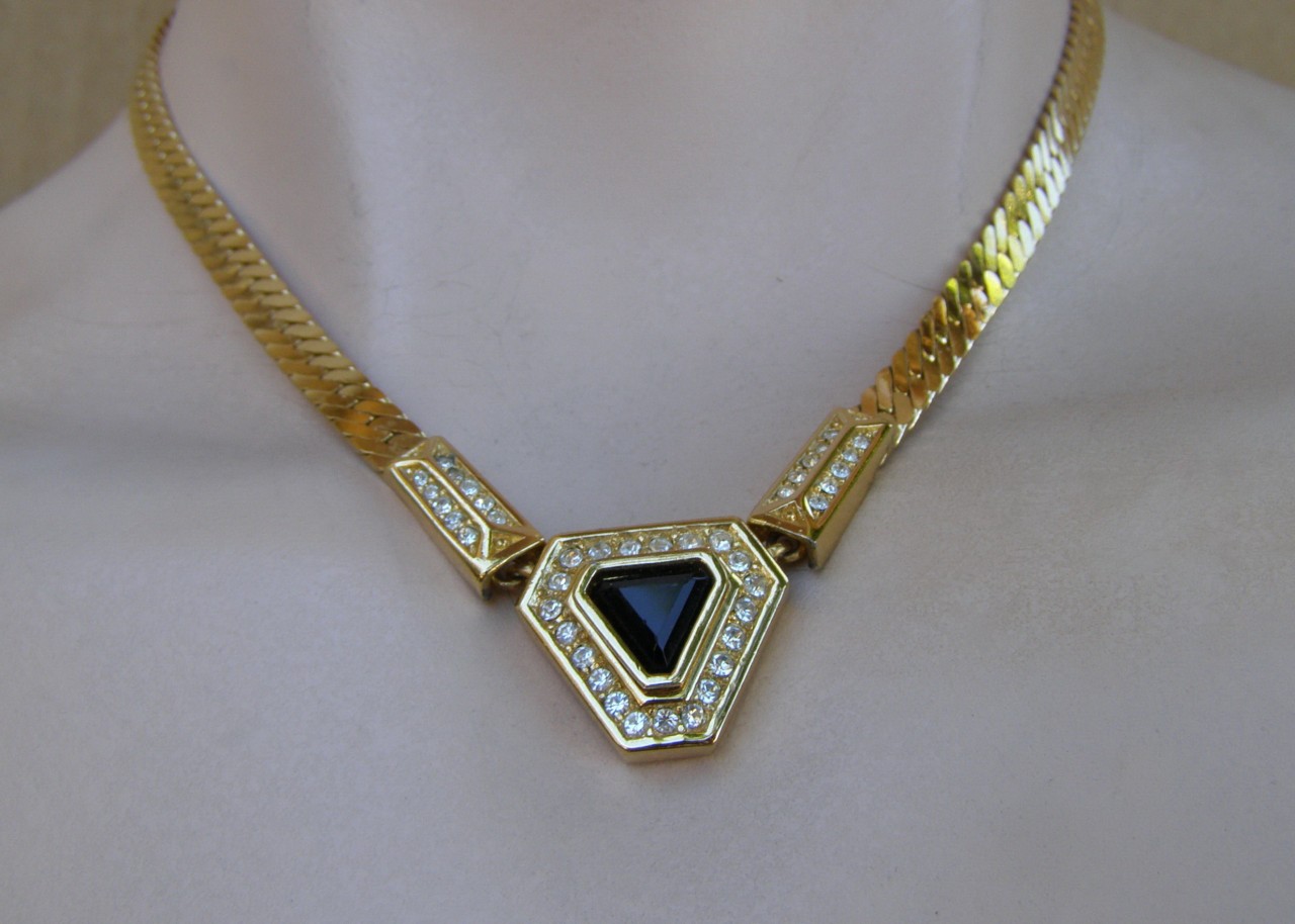 Vintage dior choker necklace clearance