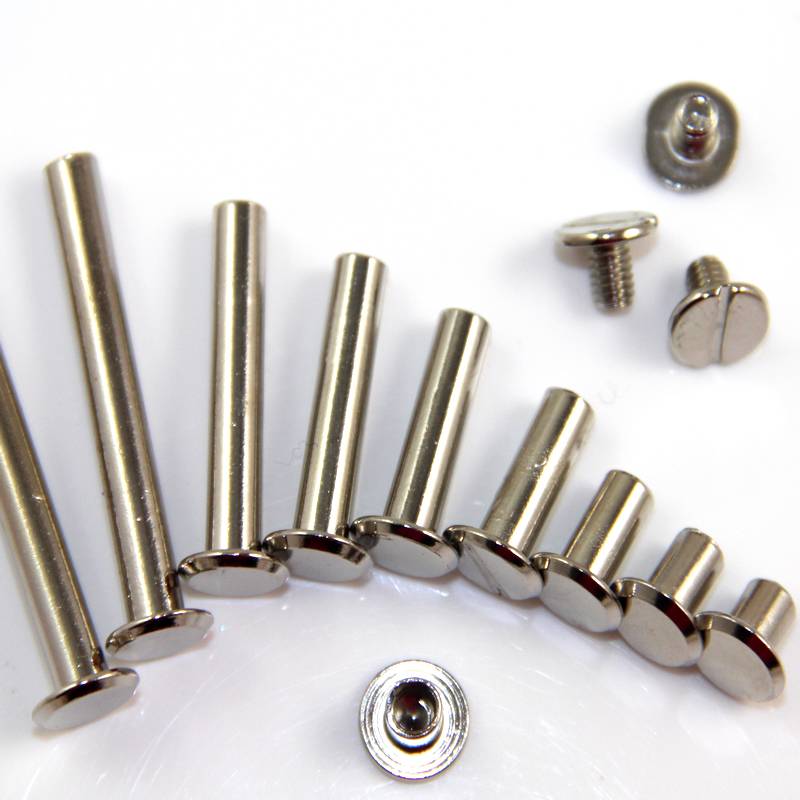 5mm CHICAGO SCREWS 6,8,10,15,20,25,30,40 & 50mm BINDING NICKEL PLATED SCRAPBOOK