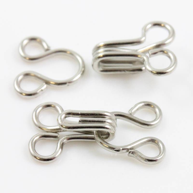 SOLID BRASS HOOK AND EYE BRA FASTENERS SIZE 16 SKIRT SEW ON CLASP