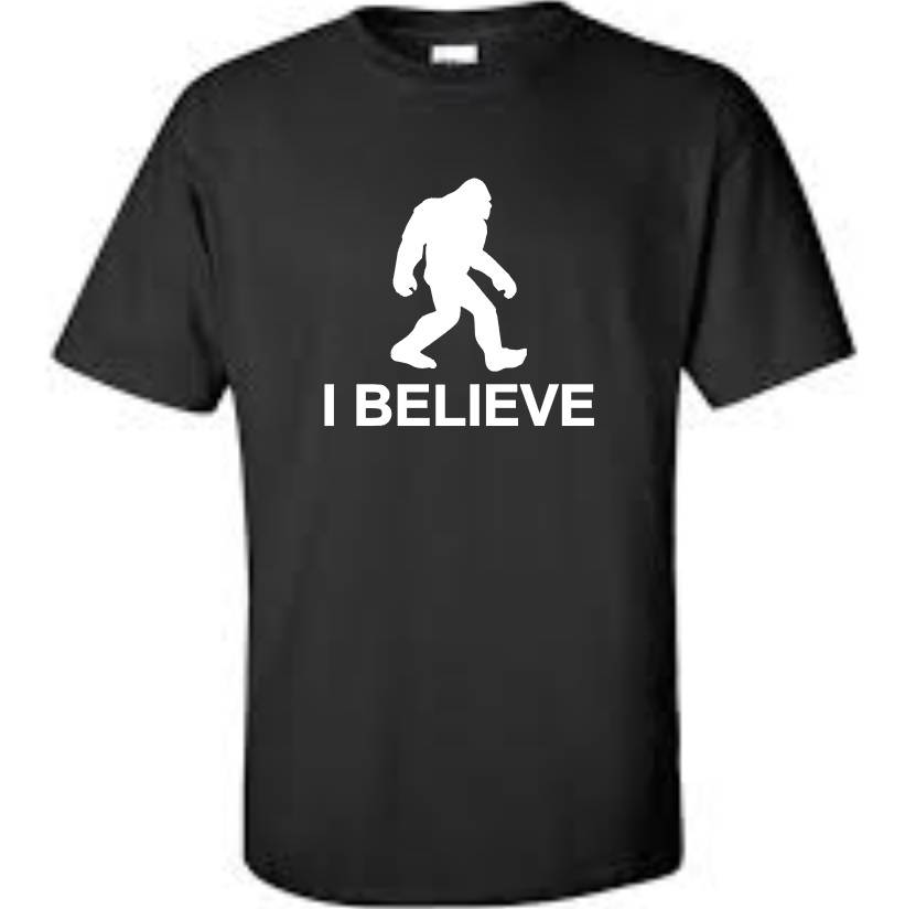 I Believe Bigfoot Sasquatch Big And Tall T Shirt Funny Humor Mens Tee