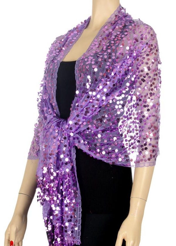sequin evening shawl