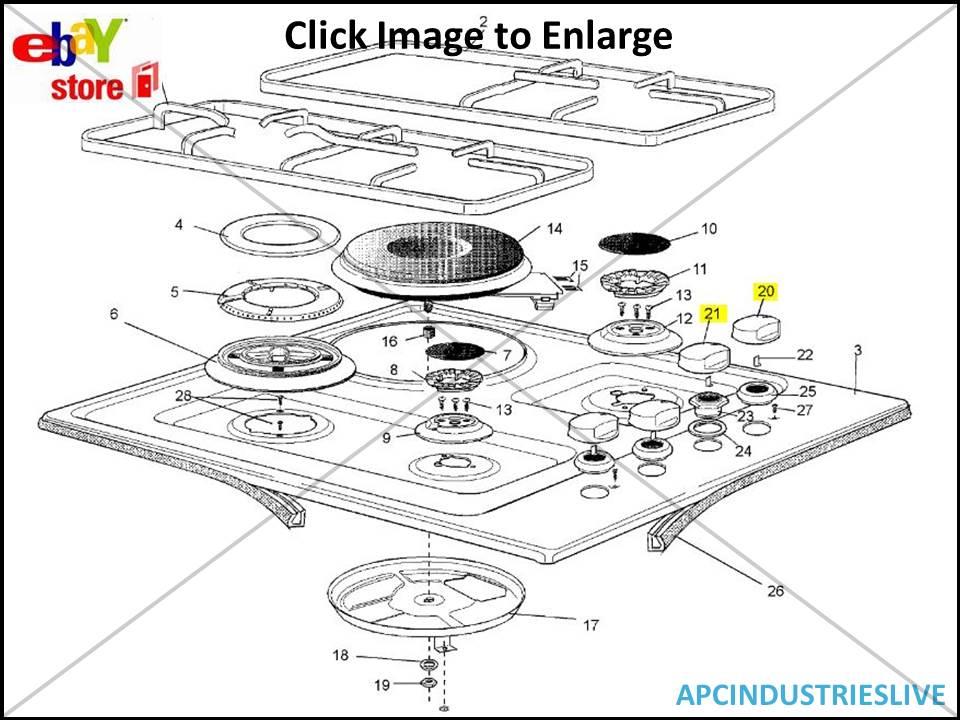 GENUINE WESTINGHOUSE COOKTOP CONTROL KNOBS (PACK OF 4) PART