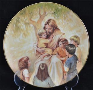W S GEORGE "LET THE LITTLE CHILDREN COME TO ME" PLATE