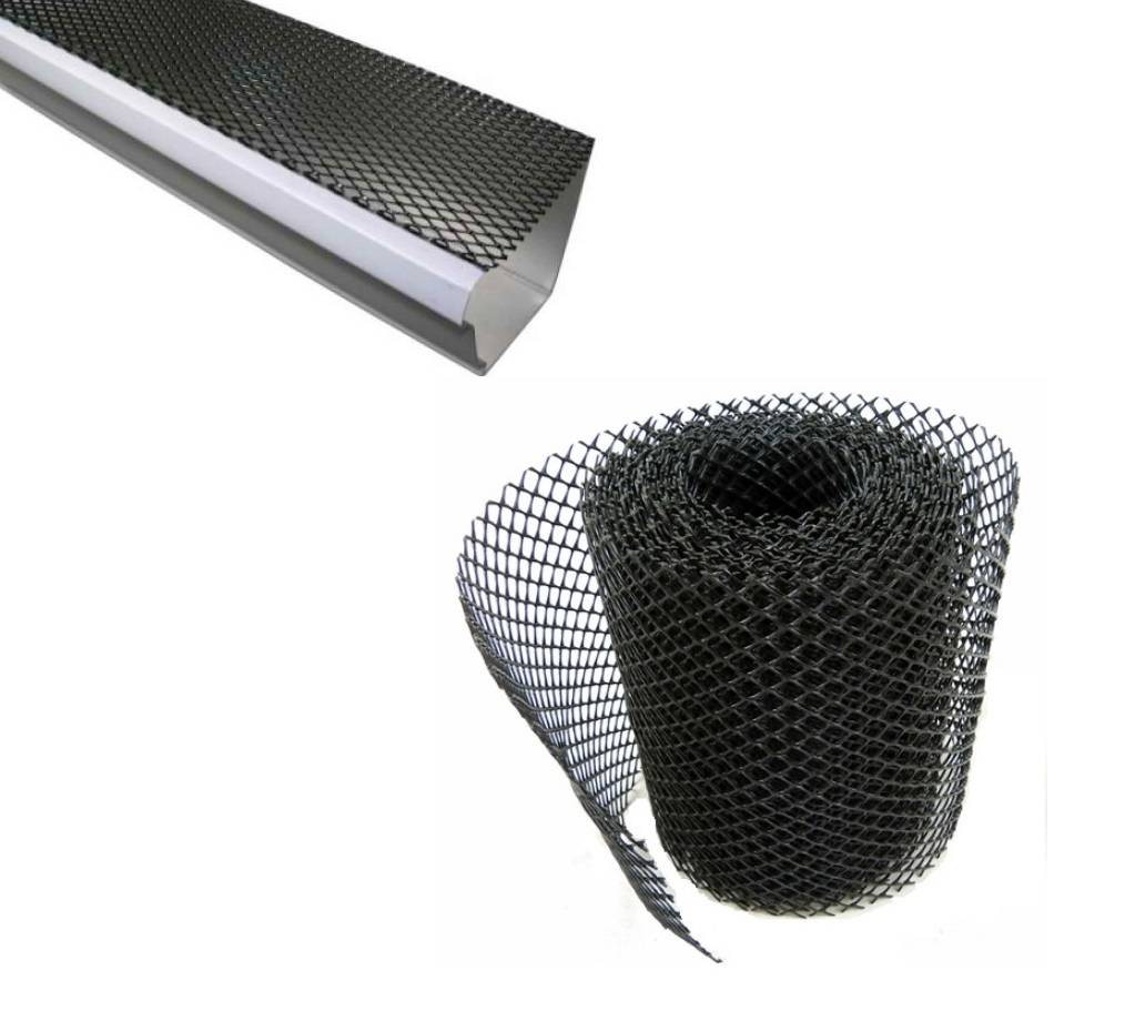 Gutter Guard Mesh Plastic Screen 16' x 6" Stops Leaves and Debris from