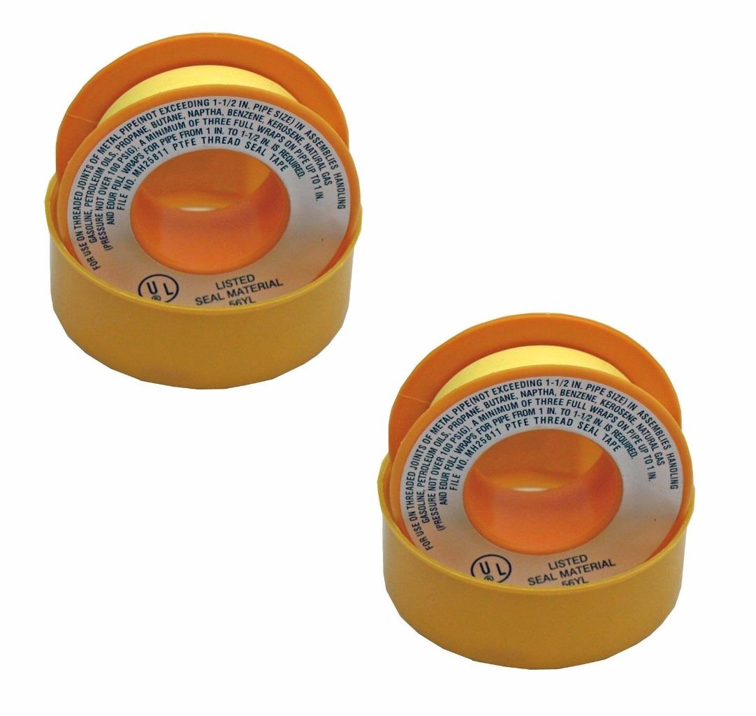 2 PC Yellow Gas Teflon Tape 1/2" x 260" PTFE Thread Seal Tape eBay
