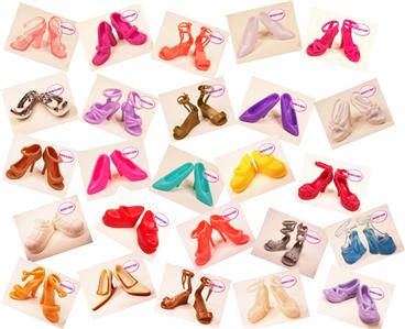 Lot Barbie Dress Accessories 15 Shoes Different Styles