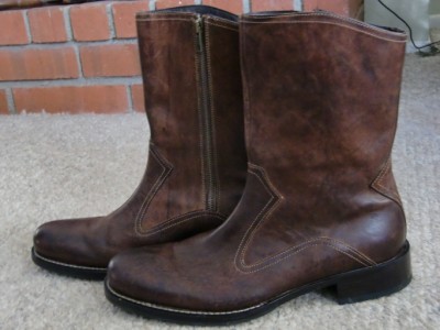 Rugged Leather Luggage on Great Cole Haan Men Rustic Rugged Dk Brown Leather Boots 10m Worn Once