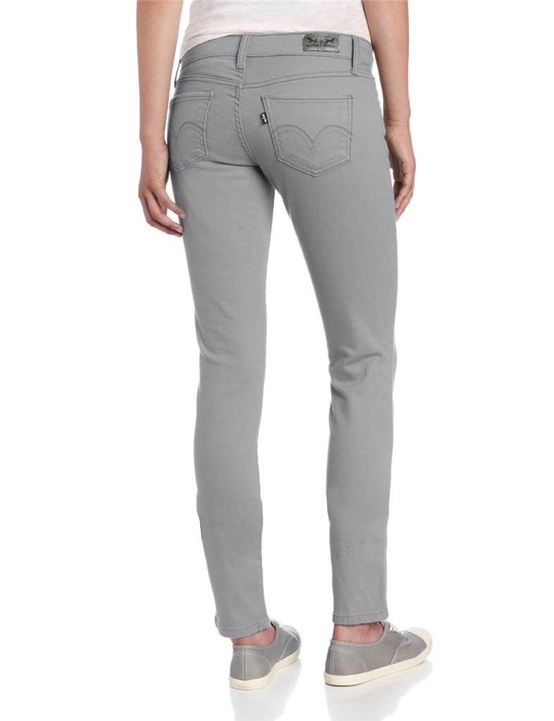 Levi's Juniors Women 524 Skinny Jeans with Studs Grey 0010 0 1 3 5 7 9