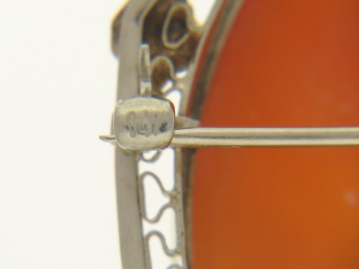 Buyers Antique Jewelry on Antique 14k Wg Cameo Diamond Brooch Pin Pendant Jewelry   Ebay