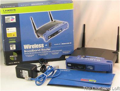 Linksys 4 Port 10 100 Wireless B Router BEFW11S4 V4 2 4GHz 802 11b w ...