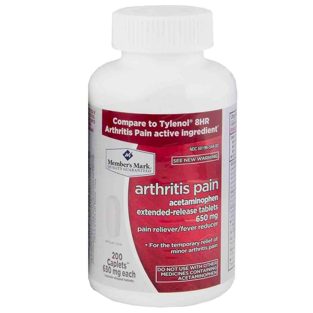 Member's Mark acetaminophen 650 mg Pain Arthritis Fever reliever 200