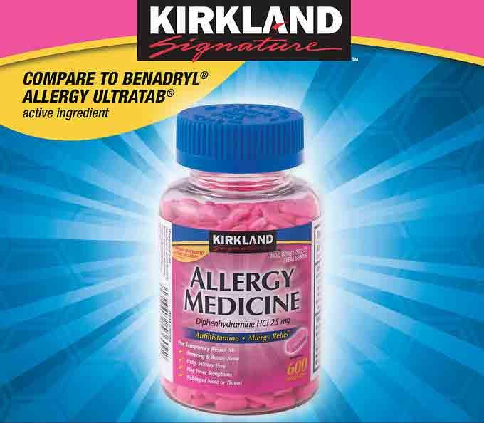 Kirkland Signature Allergy Medicine 25 mg 600 Minitabs eBay