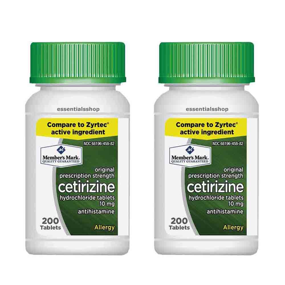 Member's Mark 10 mg Cetirizine Hydrochloride Antihistamine Allergies