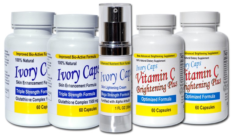  Skin-Whitening-Lightening-Pill-Cream-Glutathione-Pills-Vitamin-C-Ivory