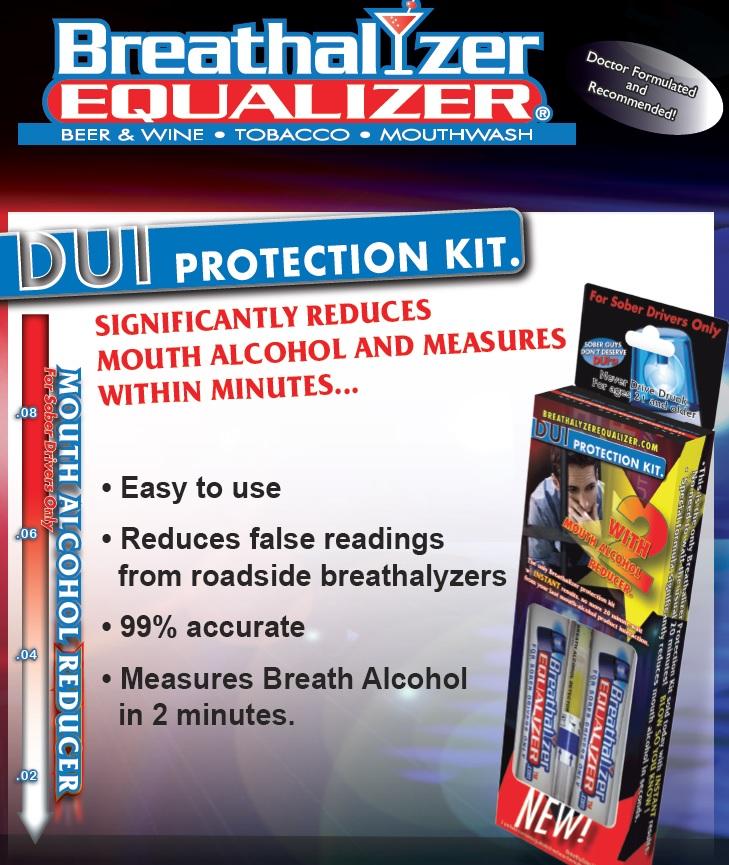 Breathalyzer Equalizer DUI Protection Kit Reduces Mouth Alcohol