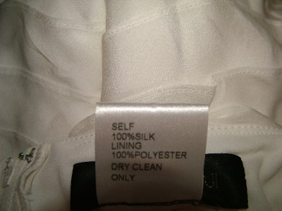 Tadashi Shoji Wedding Gowns on Nwt   248 00 Tadashi Shoji White Silk Blouse Top Size 8   Ebay