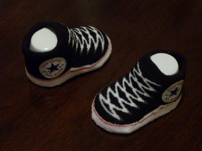 Converse Baby Booties on Converse All Star Boys Infant Booties Socks 0 6m White And Black