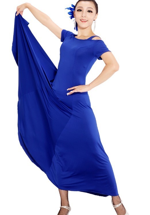 NEW Latin Salsa Ballroom Dance Dress sleeveless dress HB135 Royal blue