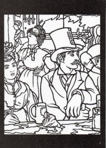IMPRESSIONIST ART STAINED GLASS COLORING BOOK AND RAFFINE ...