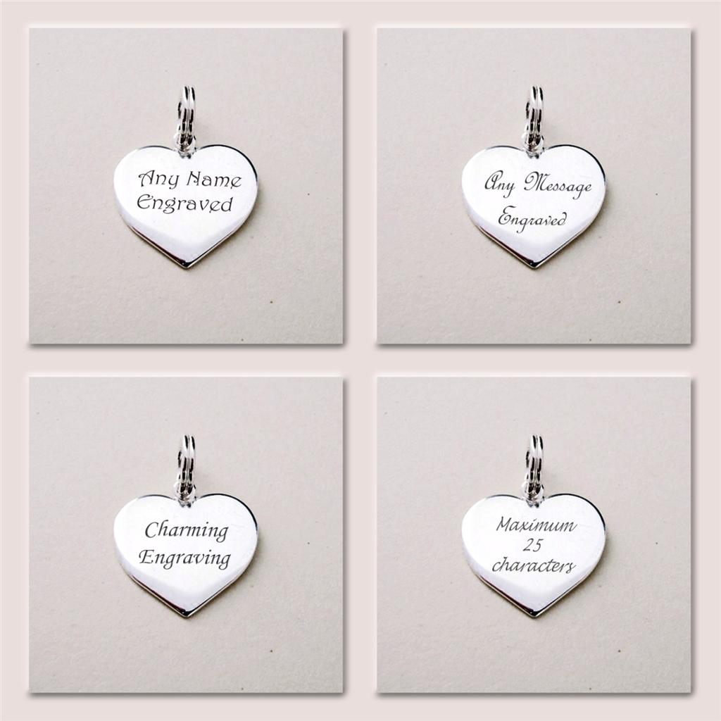 Heart-Charm-Real-Sterling-Silver-Can-be-Engraved-Any-Wording-Message ...