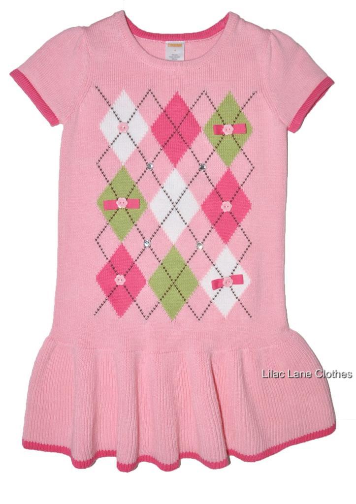 Gymboree Equestrian Club Pink Argyle Gem Sweater Dress NWT eBay