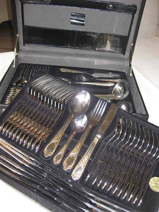 Solingen Germany flatware 24 karat gold set for 12 NEW eBay