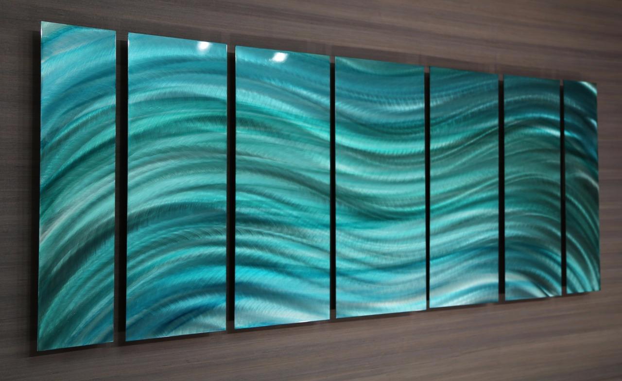 Abstract WaterInspired Aqua Contemporary Metal Wall Art by Jon Allen OOAK 118 eBay