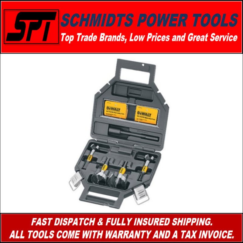 DeWALT DW1648 5 PIECE SELF FEED TIMBER DRILL BIT SET WOOD BORING SET